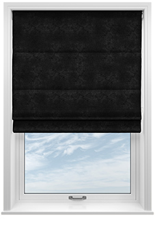 Florence Faux Suede, Classic Black - Roman Blind